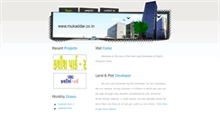 Desktop Screenshot of mukaddar.co.in